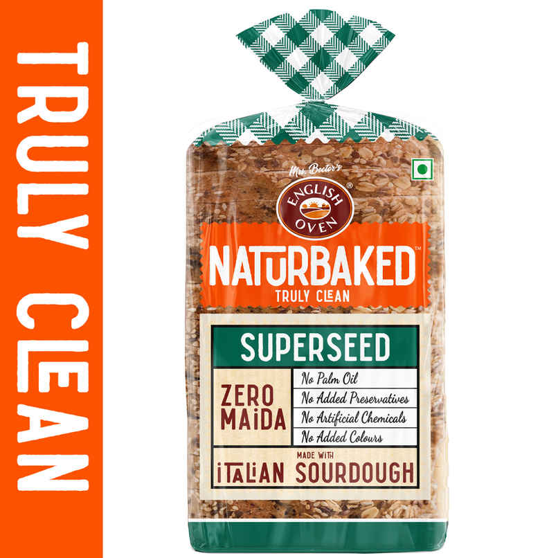 Naturbaked Zero Maida Superseed Bread| Multigrain Bread | No Added Preservatives | Clean Label