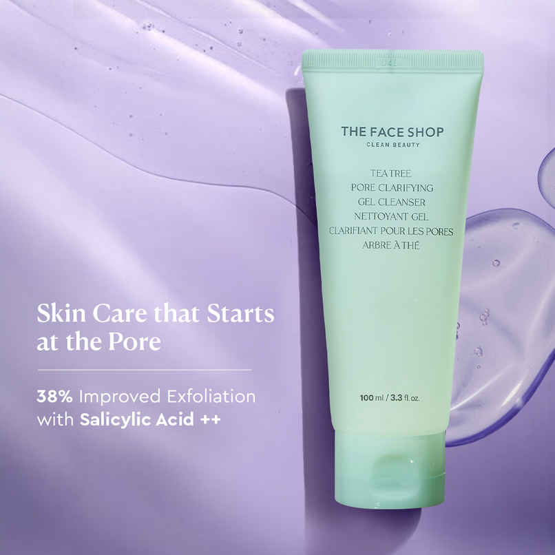The Face Shop Tea Tree Pore Clarifying Gel Cleanser with Salicylic Acid++, AHA, PHA The Face Shop Tea Tree Pore Clarifying Gel Cleanser with Salicylic Acid++, AHA, PHA