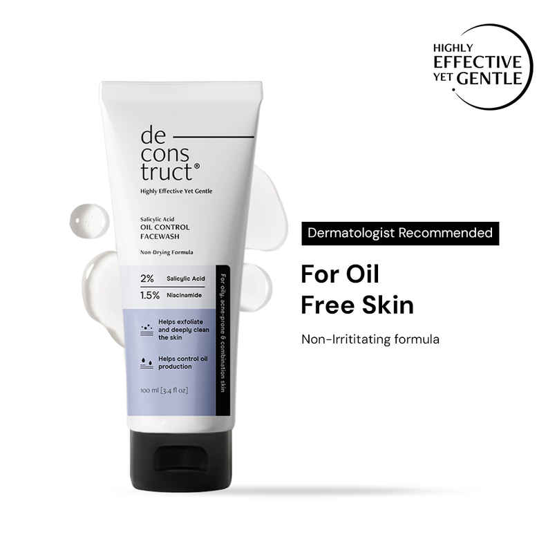 Deconstruct Salicylic Acid Oil Control Face Wash | Reduces Acne Deconstruct Salicylic Acid Oil Control Face Wash | Reduces Acne