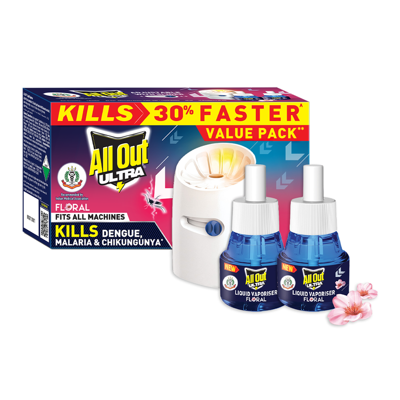 All Out Ultra Floral | 1 Slider | Machine + 2 Refills | Mosquito Repellent