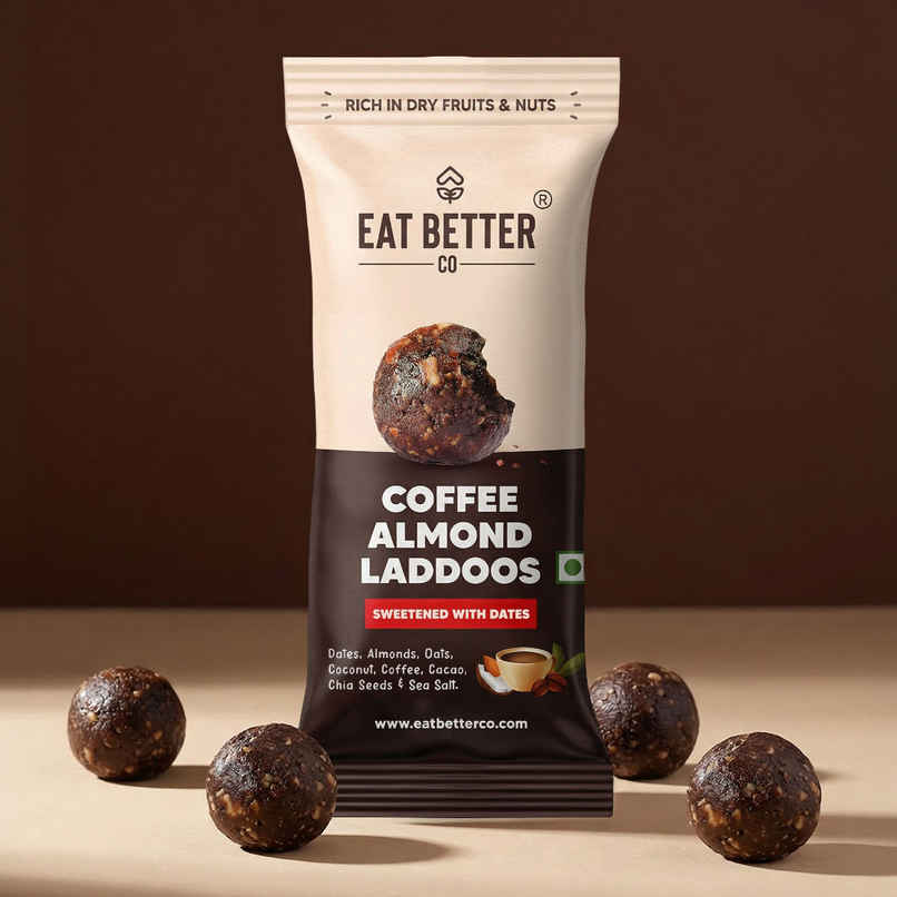 Eat Better Co Coffee & Almond Laddoos | No Added Sugar | High Protein, Truly Natural Eat Better Co Coffee & Almond Laddoos | No Added Sugar | High Protein, Truly Natural