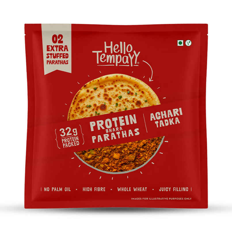 Hello Tempayy Achari Protein Parathas - 32g Protein Hello Tempayy Achari Protein Parathas - 32g Protein