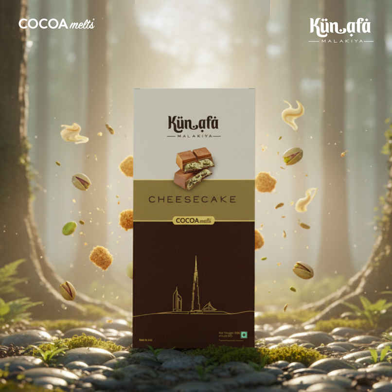 Cocoa Melts Dubai Cheesecake Kunafa Chocolate Bar