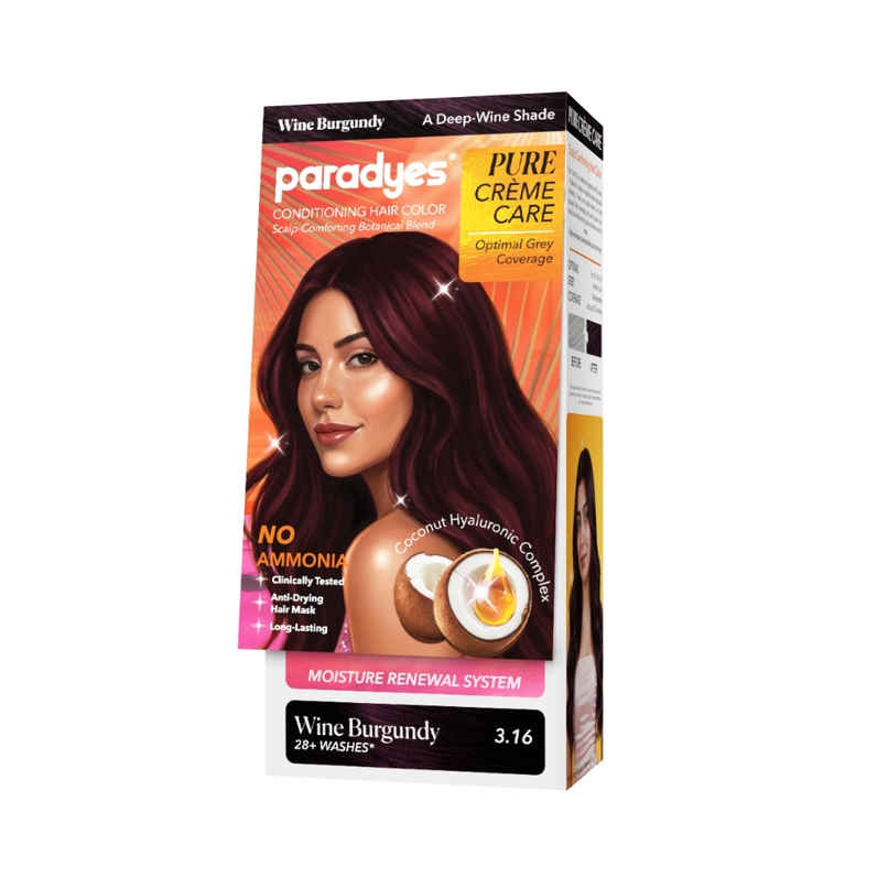 Paradyes Pure Creme Care No Ammonia Hair Color | Wine Burgundy 3.16 Paradyes Pure Creme Care No Ammonia Hair Color | Wine Burgundy 3.16