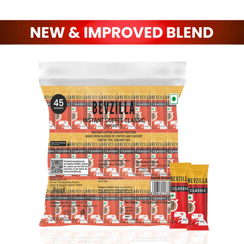 Bevzilla 45 Classic Instant Coffee Powder Sachets