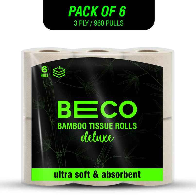 Beco Toilet Tissue Paper Roll - 3 ply - Ecofriendly Beco Toilet Tissue Paper Roll - 3 ply - Ecofriendly