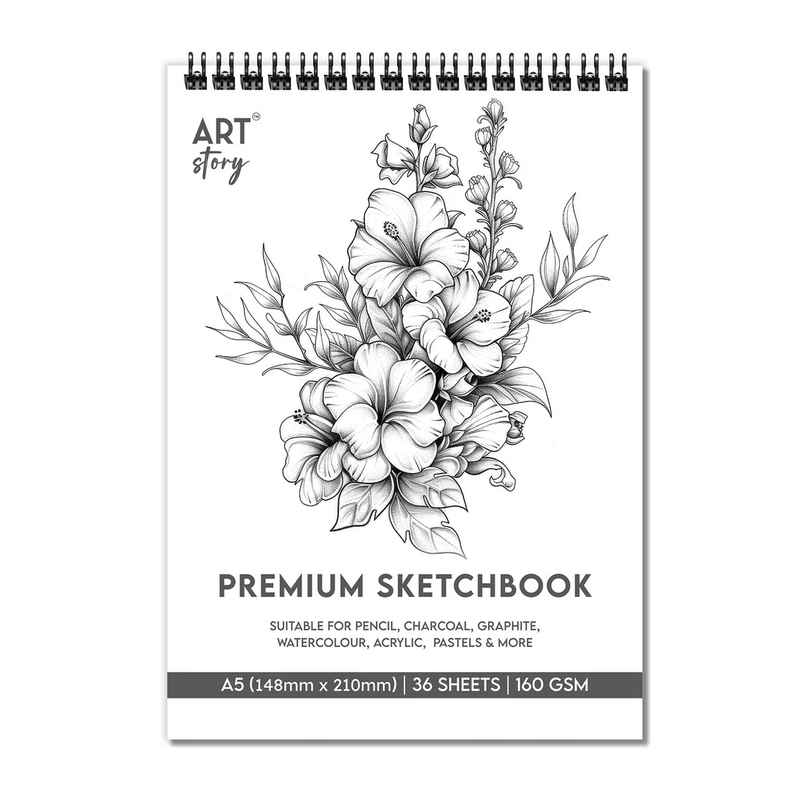 Itsy Bitsy Premium Sketchbook Top Wiro With Hanger A5 160gsm 36 Sheets