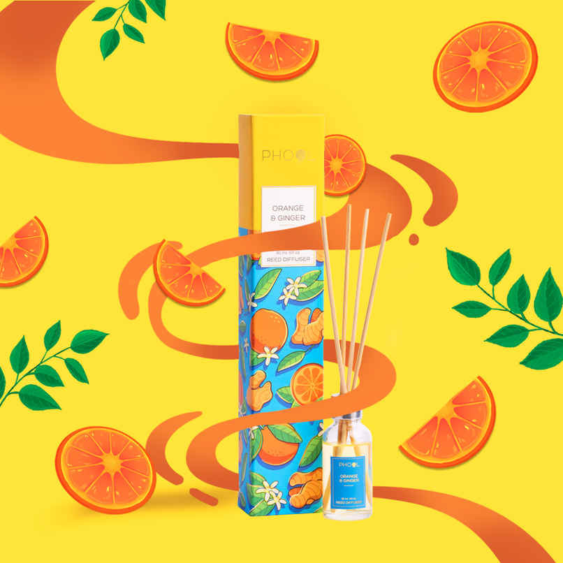 Phool Orange and Ginger Reed Diffuser Set Phool Orange and Ginger Reed Diffuser Set