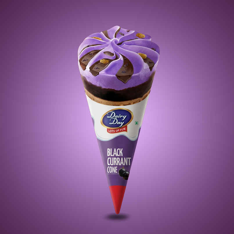 Dairy Day Blackcurrant Ice Cream Cone | Fruity & Creamy Dairy Day Blackcurrant Ice Cream Cone | Fruity & Creamy
