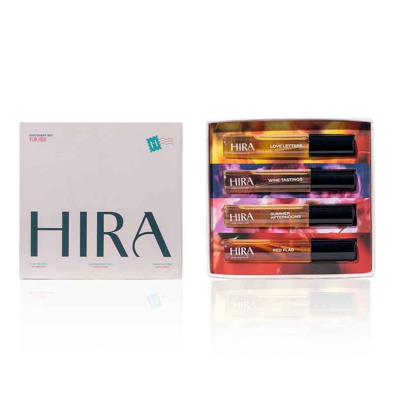 HIRA Discovery Set for Her | EDP | Summer Afternoons, Love Letters, Red Flag, Wine Tastings HIRA Discovery Set for Her | EDP | Summer Afternoons, Love Letters, Red Flag, Wine Tastings