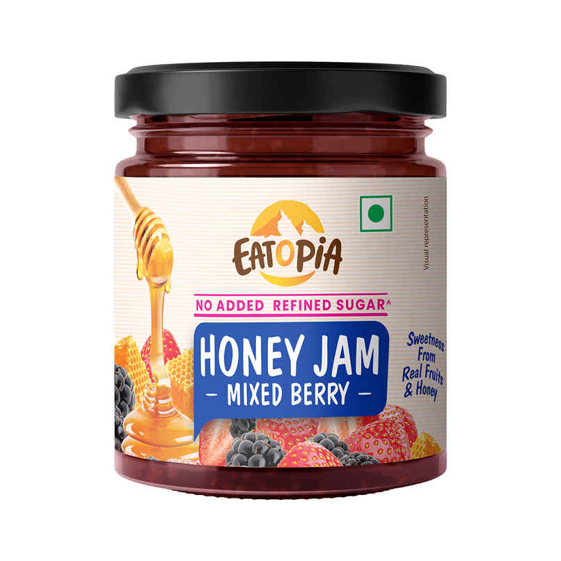Eatopia Healthy Mixed Berry Honey Jam (No Refined Sugar & Preservatives )
