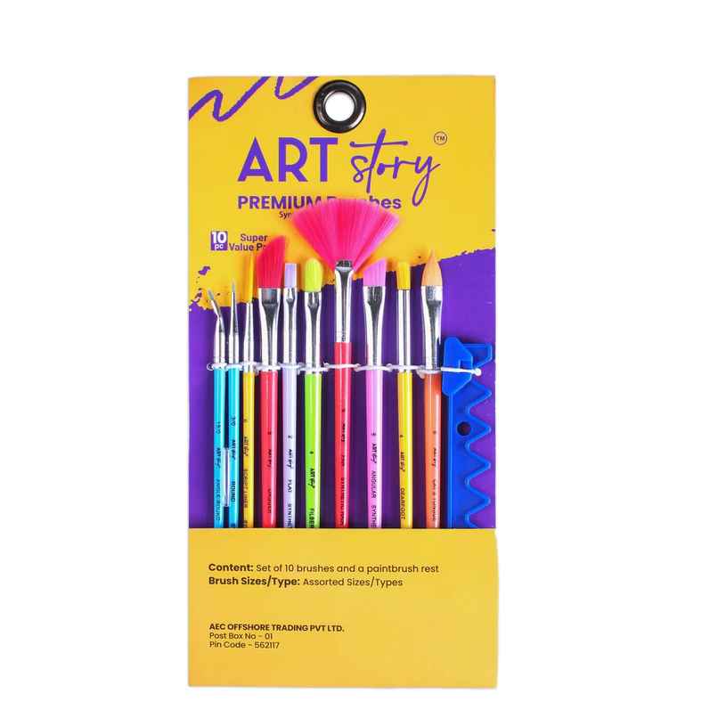 Itsy Bitsy Kids Brush Set W/holder 10brush + Holder 10 Pc Lb