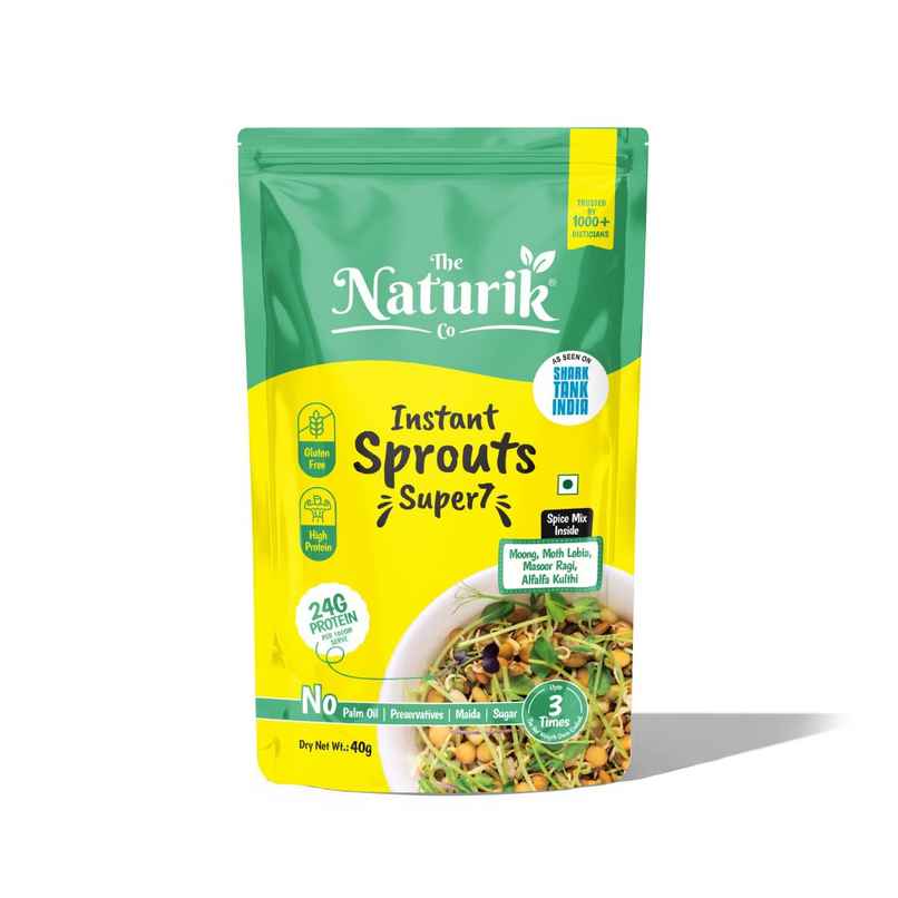 The Naturik Co High Protein Sprouts Mix Super 7 | Mixed Sprouts for Protein & Gut Health