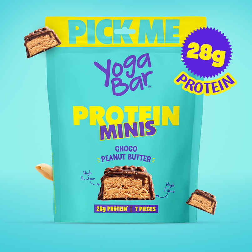 Yoga Bar 28g Protein Minis, Choco Peanut Butter, High Protein, High Fibre