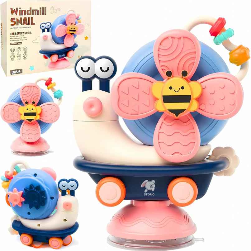 Storio 5-In-1 Suction Spinster Windmill Toy | Blue