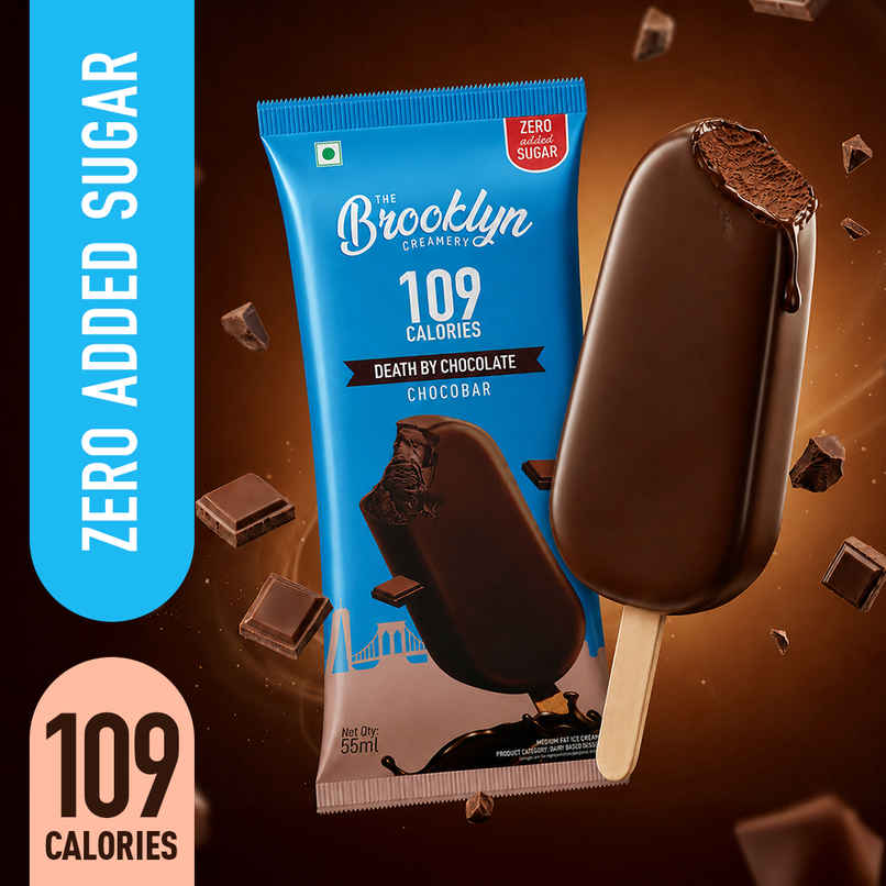 The Brooklyn Creamery Death By Chocolate Chocobar Ice Cream |Low Calorie Zero Added Sugar The Brooklyn Creamery Death By Chocolate Chocobar Ice Cream |Low Calorie Zero Added Sugar