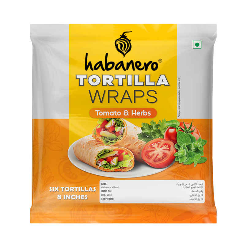 Habanero Tomato & Herbs Tortilla Wraps Habanero Tomato & Herbs Tortilla Wraps