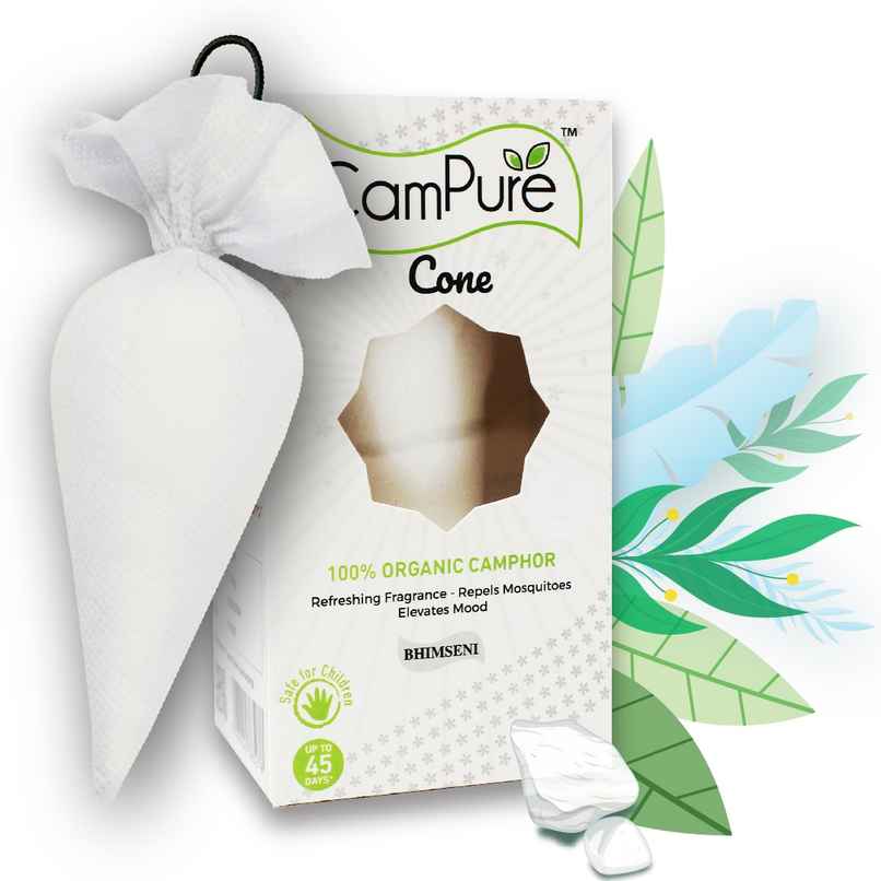 Campure Bhimseni Camphor Cone Air ,Car, Room Freshener