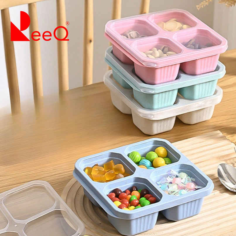 ReeQ Bento Snack Tray 4 Compartment Set ReeQ Bento Snack Tray 4 Compartment Set