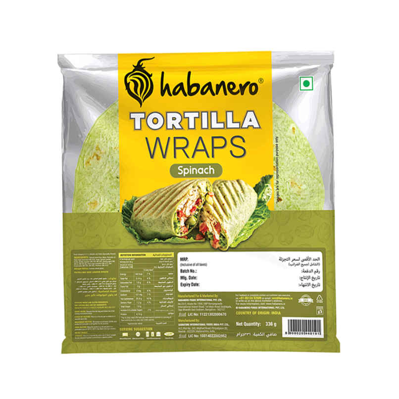 Habanero Spinach Tortilla Wraps