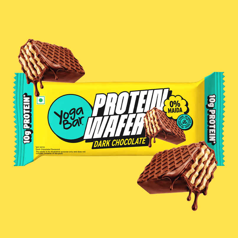 Yoga Bar Protein Wafer with 10g Protein | Dark Chocolate | 0% Maida