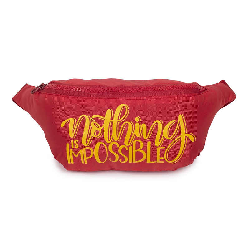 QIPS Unisex Polyester 2 L Waist Bag | Red