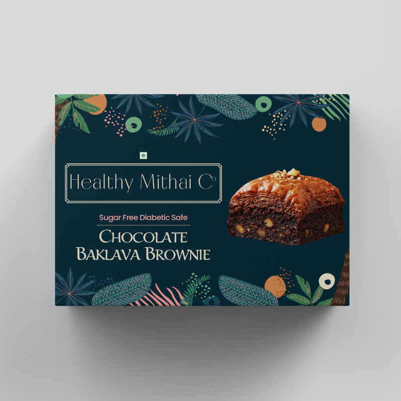 Healthy Mithai Co Sugar Free Chocolate Baklava Brownie