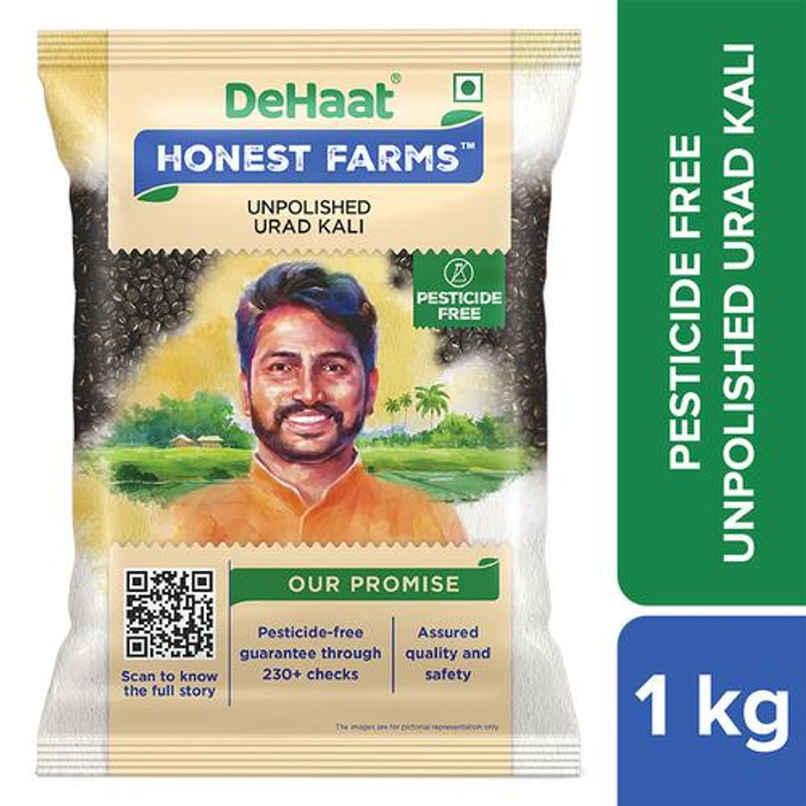 DeHaat HF Unpolished Urad Kali Dal | Pesticide Free