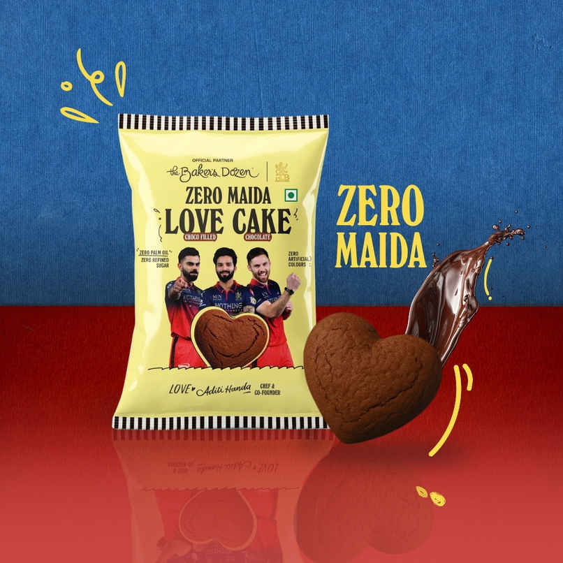 The Baker's Dozen Zero Maida Love Cake - Chocolate | Veg/Eggless Cake | Chocolate Cake | Heart cake