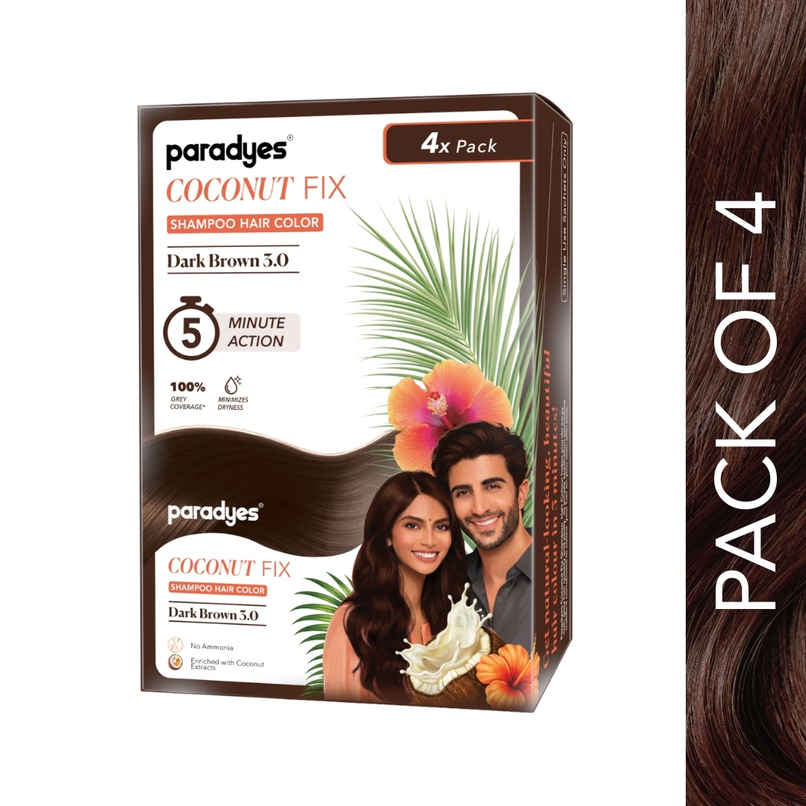 Paradyes Coconut Fix Shampoo No Ammonia Hair Color | Dark Brown 3.0 Paradyes Coconut Fix Shampoo No Ammonia Hair Color | Dark Brown 3.0
