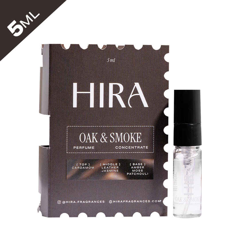 HIRA Oak & Smoke Eau De Perfume Mini | for Men with Leather & Cardamom Notes HIRA Oak & Smoke Eau De Perfume Mini | for Men with Leather & Cardamom Notes