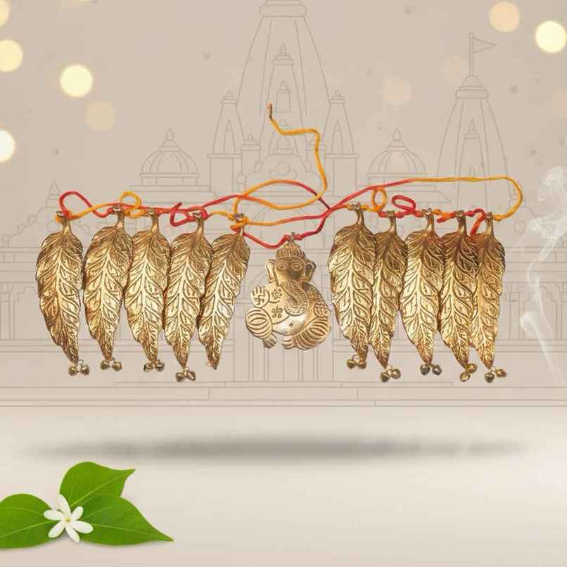 Kalash Bandarwan Toran | Gold and Red | Devnidhi