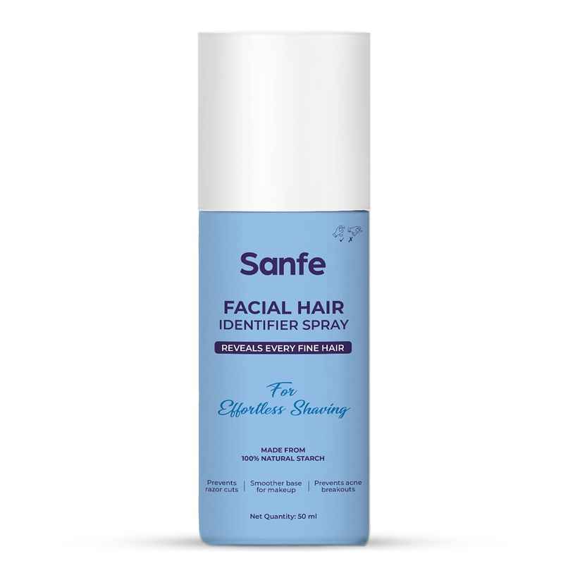 Sanfe Facial Hair Identifier Spray | For Shaving Dermaplaning For Women Prevents Razor Cuts