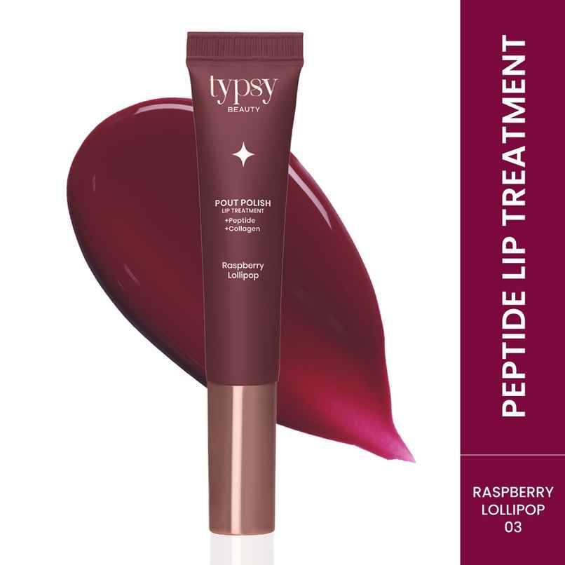 Typsy Beauty Pout Polish Peptide Lip Treatment Balm|Raspberry Lollipop |8Ml