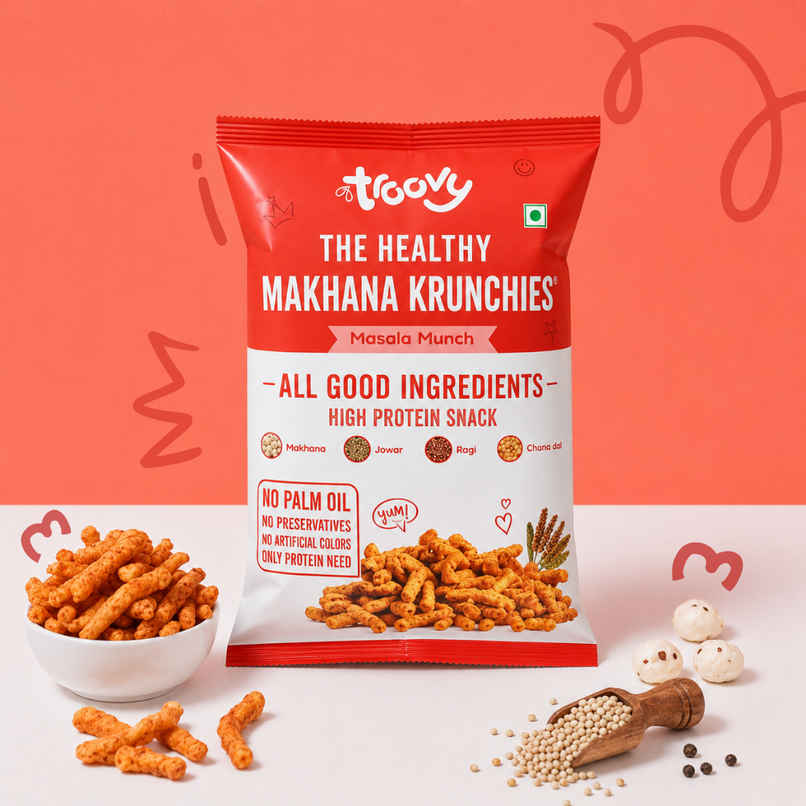 Troovy Healthy Makhana Krunchies | High Protein, No Palm Oil Troovy Healthy Makhana Krunchies | High Protein, No Palm Oil