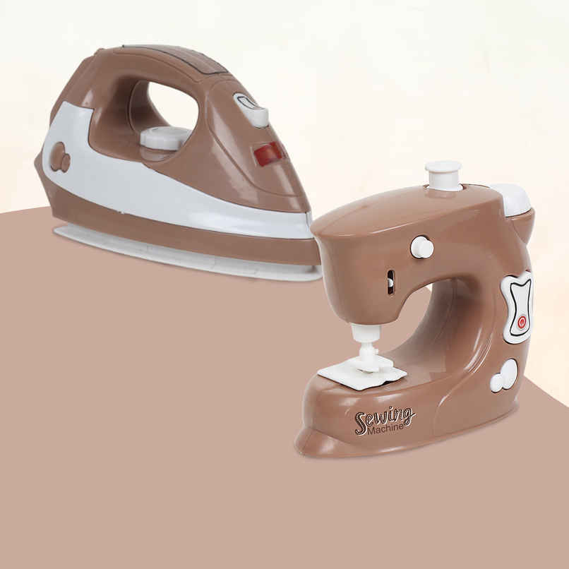 Anz Toy Brown Iron & Sewing Machine