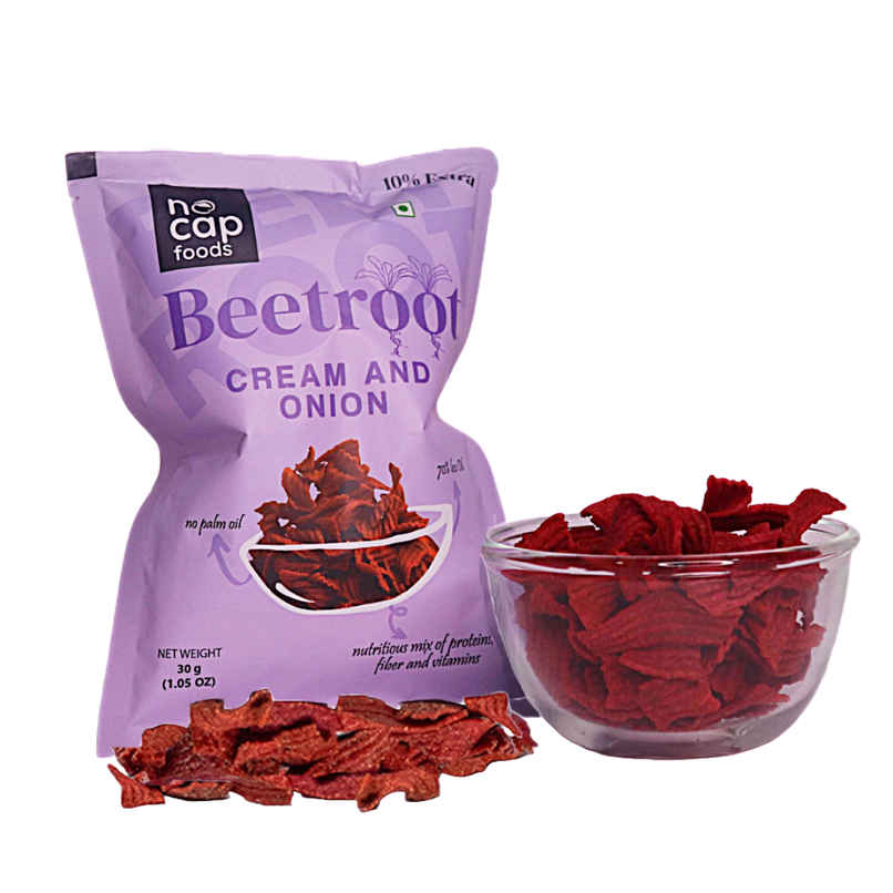 Nocap Beetroot Cream & Onion Chips