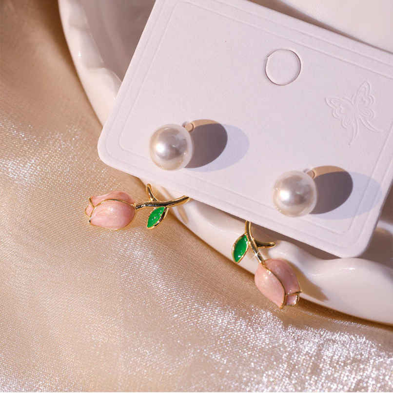 BeautyNX Delicate Tulip Earrings | Pink | BNX-EAR-0011