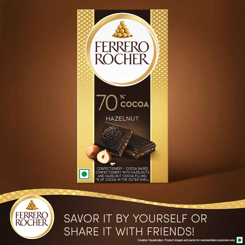 Ferrero Rocher Hazelnut Dark Chocolate Bar