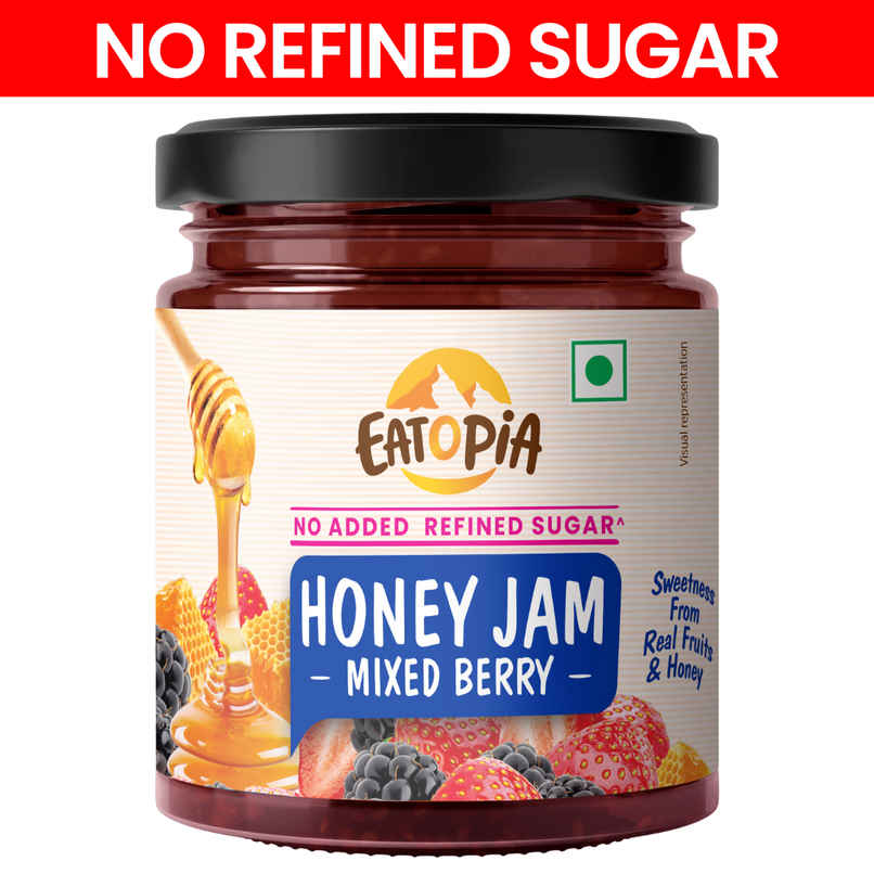 Eatopia Healthy Mixed Berry Honey Jam (No Refined Sugar & Preservatives )