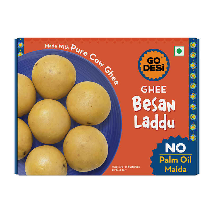 GO DESi Besan Laddoo | Made with Pure Ghee GO DESi Besan Laddoo | Made with Pure Ghee