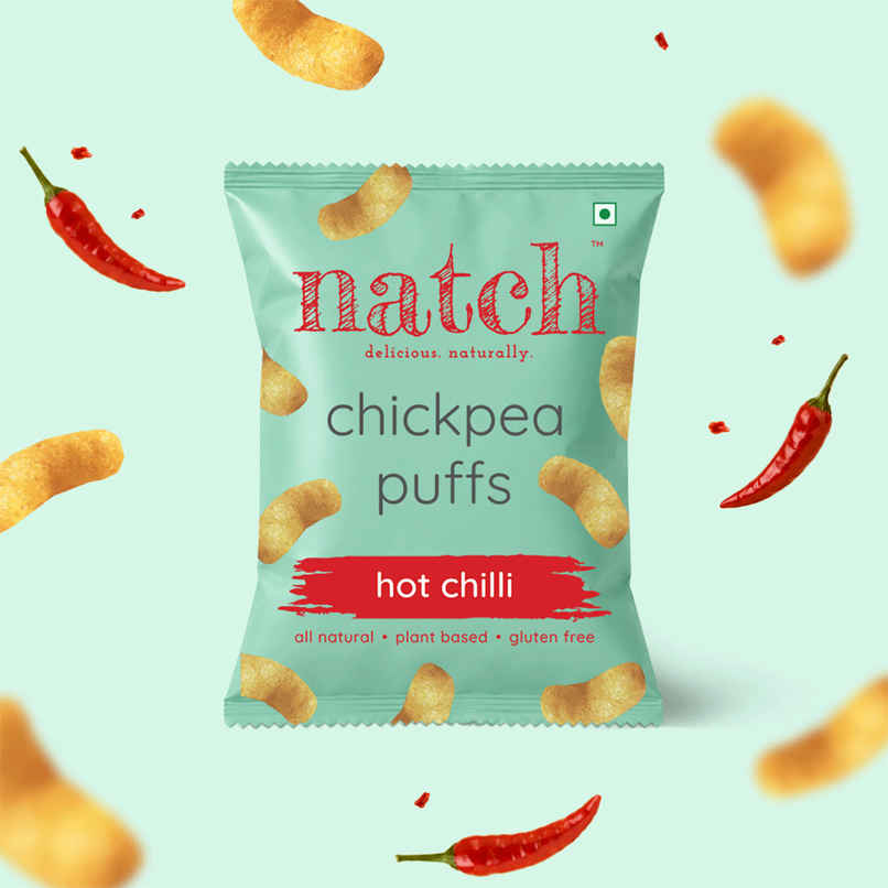 Natch Hot Chilli Chickpea Puffs | No Palm Oil | Healthy Snack