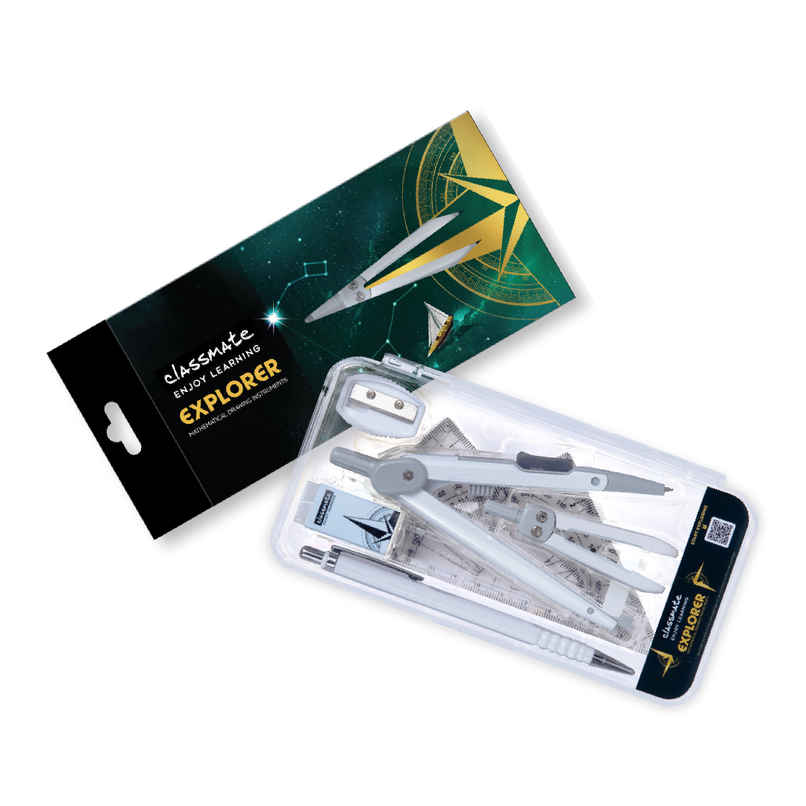 Classmate Explorer Geometry Box|MRP 500|With Mech Pencil