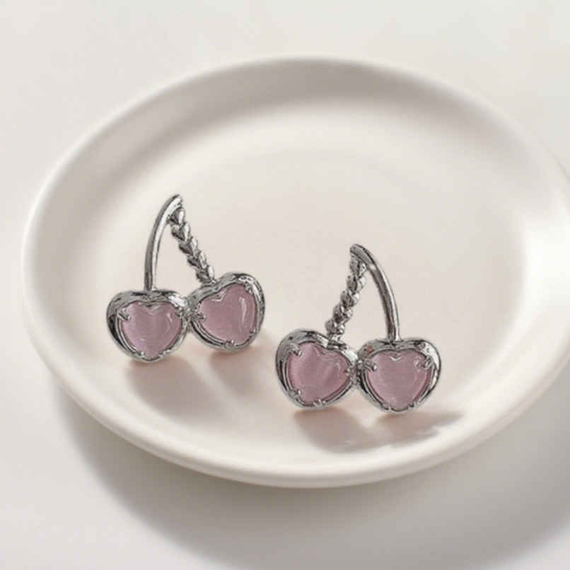 Estailo Fashion Pink Blossom Cherry Earrings