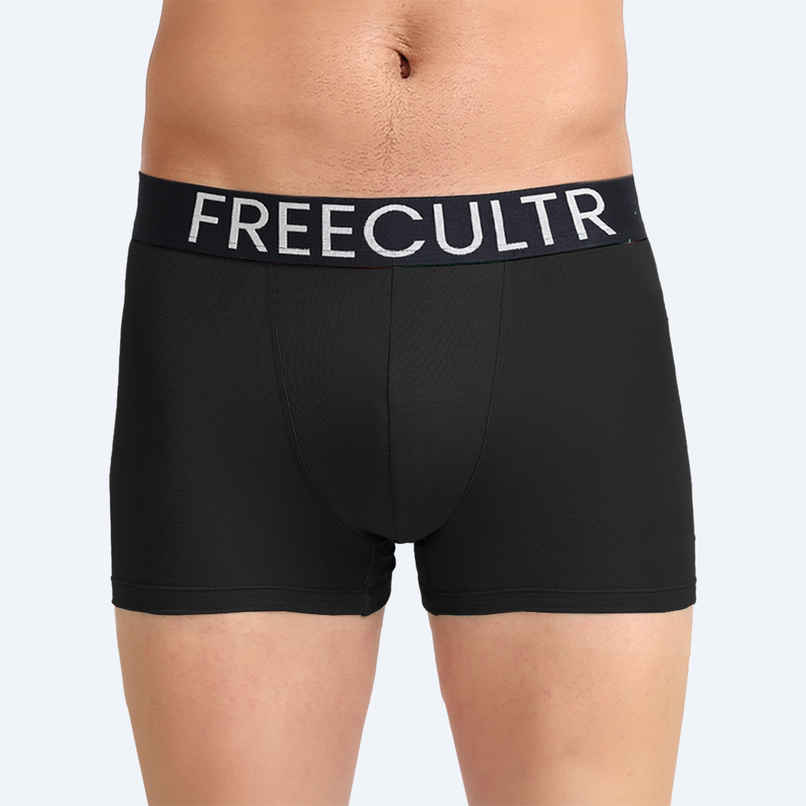 Freecultr Men's Underwear Organic Cotton Trunk - Pack of 1 Black - XL