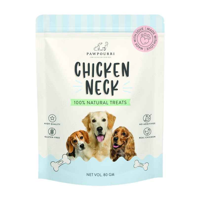 Pawpourri Natural Dog Treats - Chicken Neck