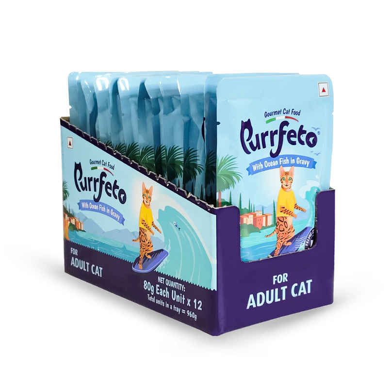 Purrfeto Wet Cat Food With Ocean fish in Gravy