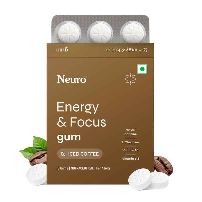 Neuro Energy and Focus Gums Blister Iced Coffee