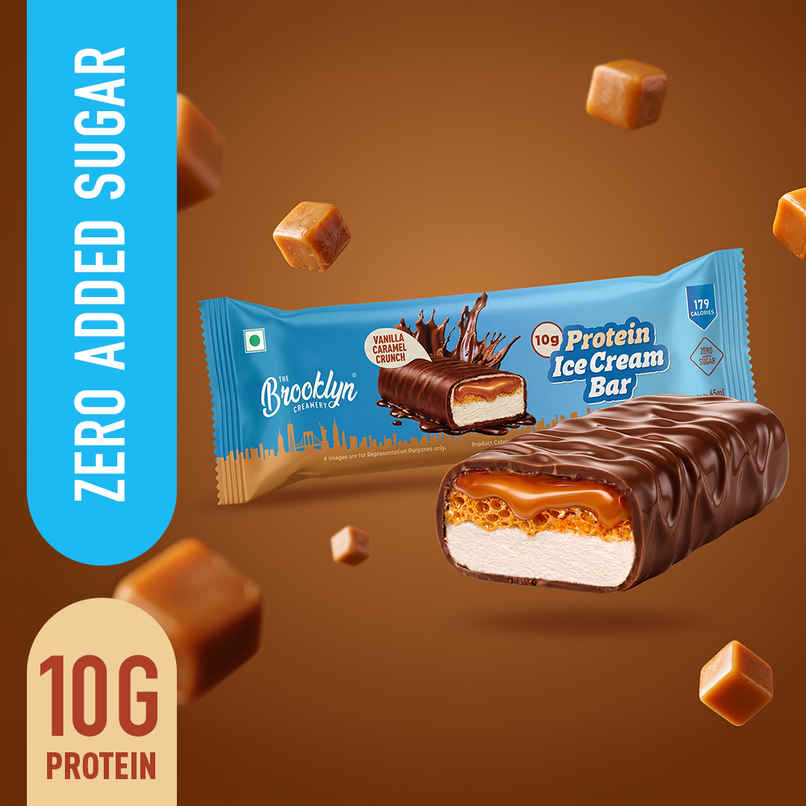 The Brooklyn Creamery Vanilla Caramel Crunch Protein Ice Cream Bar The Brooklyn Creamery Vanilla Caramel Crunch Protein Ice Cream Bar