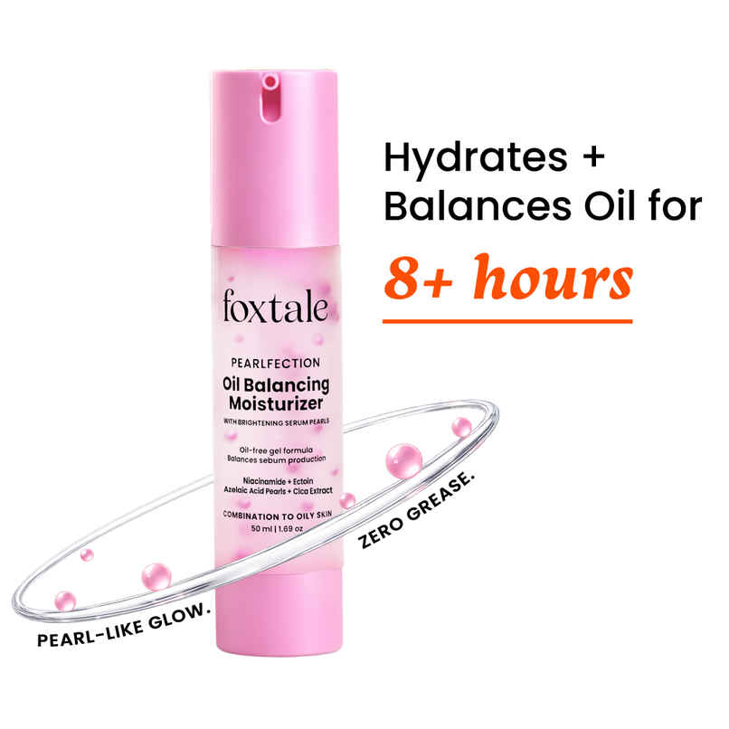 Foxtale Oil Balancing Gel Moisturizer for Oily Skin | Niacinamide | Lightweight & Non-Greasy